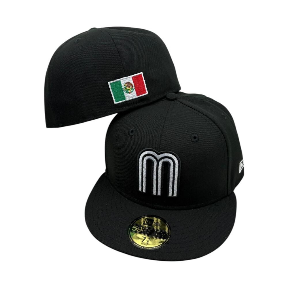 New Era 73/8 Mexico 59FIFTY Fitted Hat Black hat cap